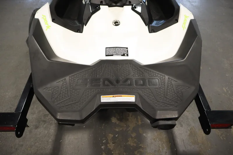 Slide: The Image of 2023 Sea-Doo SPARK 3 IBR CONV SS, rear view on trailer. - 20