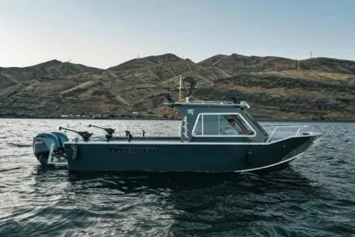 Slide: The Image of 2026 Duckworth 26 Pacific Pro boat at Happy Days Boating Co. dealership. - 1