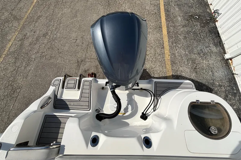 Slide: The Image of 2021 Sea Fox 249 Avenger boat with outboard motor, viewed from above. - 34