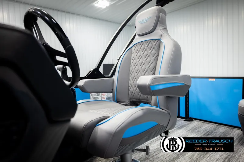 Slide: The Image of Luxurious interior of 2026 Bennington 22 MSBSE boat with stylish seating and modern design. - 38