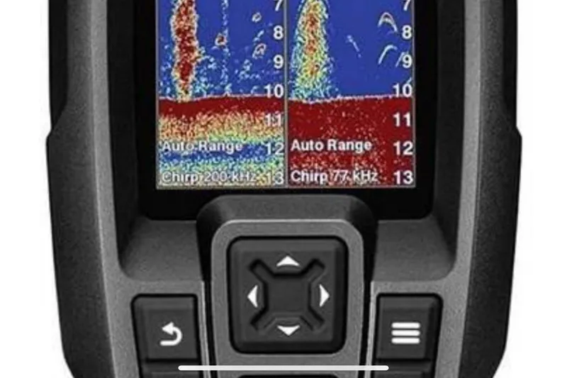 Slide: The Image of Fishfinder display with sonar readings, suitable for 2011 Sea Ray 240 Sundancer boat. - 23