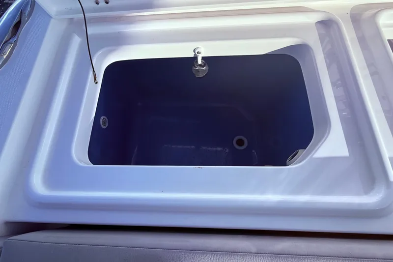 Slide: The Image of Livewell compartment on 2023 Everglades 395 Center Console boat. - 23