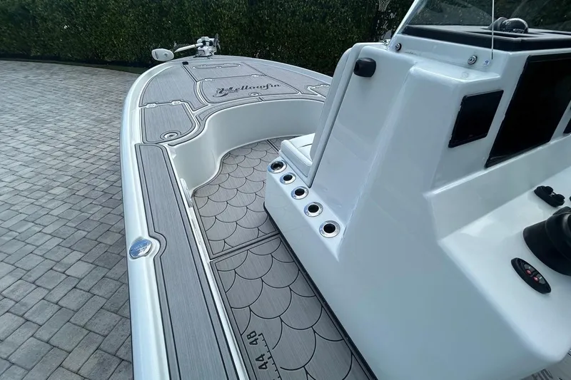 Slide: The Image of 2016 Yellowfin 24 Bay boat with sleek deck design and modern features. - 30