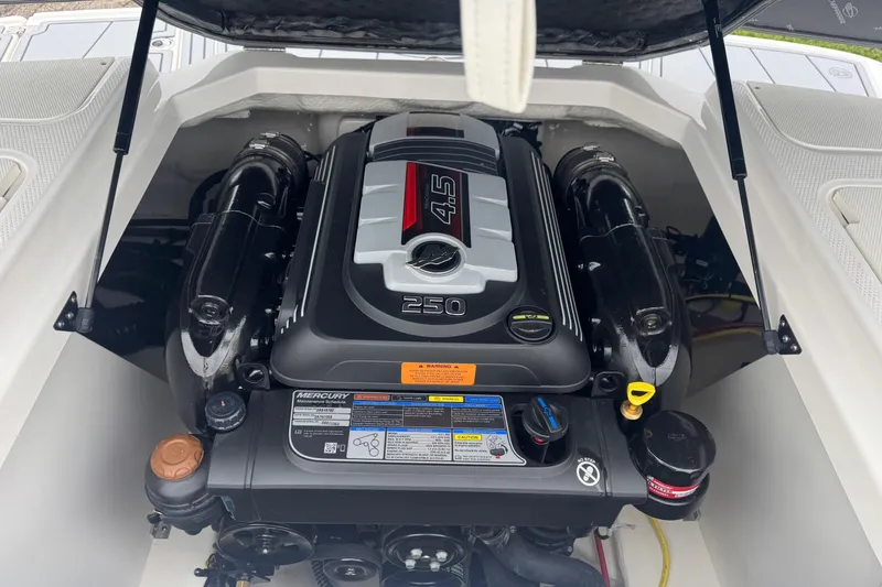 Slide: The Image of 2026 Chaparral 21 SSi boat with MerCruiser outdrive on pavement. - 29