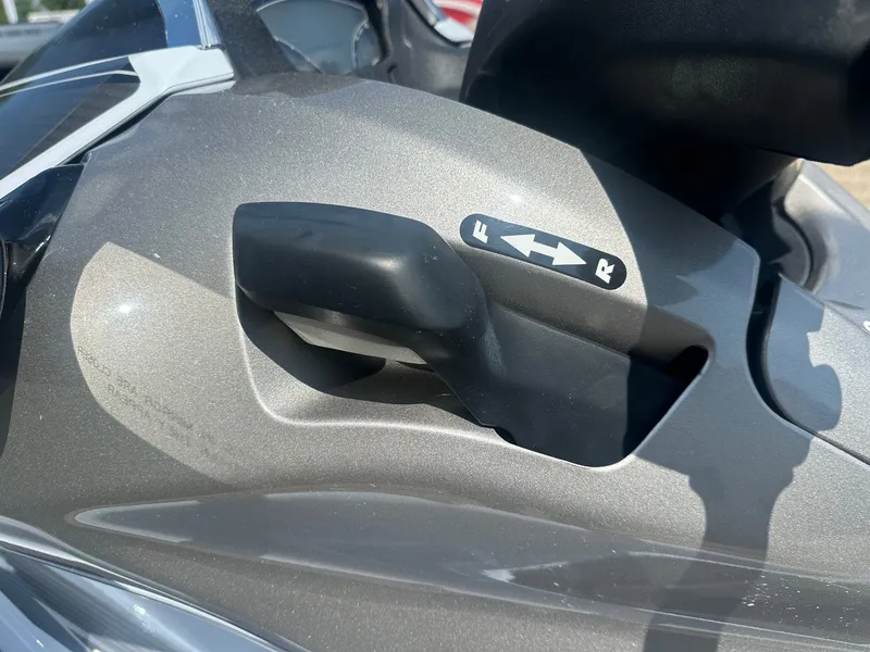 Slide: The Image of Close-up of 2012 Kawasaki 300 LX Ultra throttle control lever. - 13