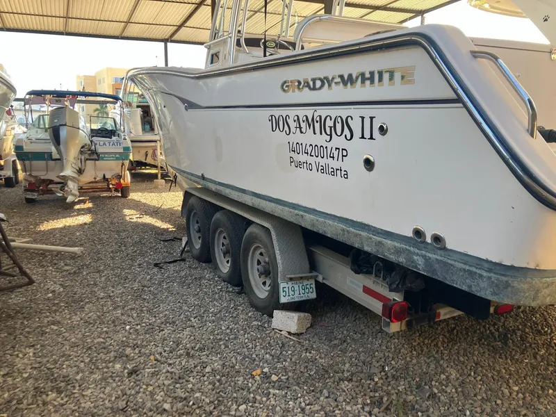 Slide: The Image of 2006 Grady-White Bimini 306 boat on trailer in Puerto Vallarta storage. - 13