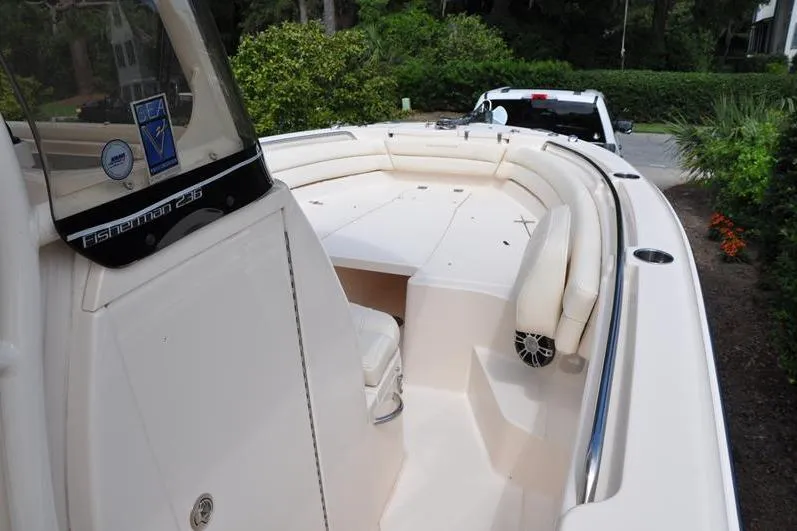 Slide: The Image of 2021 Grady-White Fisherman 236 boat with spacious seating and sleek design. - 26