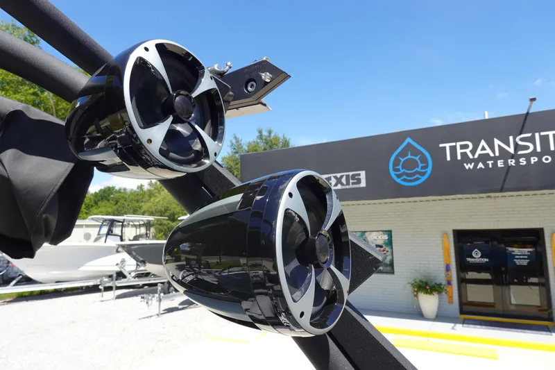 Slide: The Image of 2021 Malibu Wakesetter 25 LSV speakers at Transition Watersports dealership. - 38