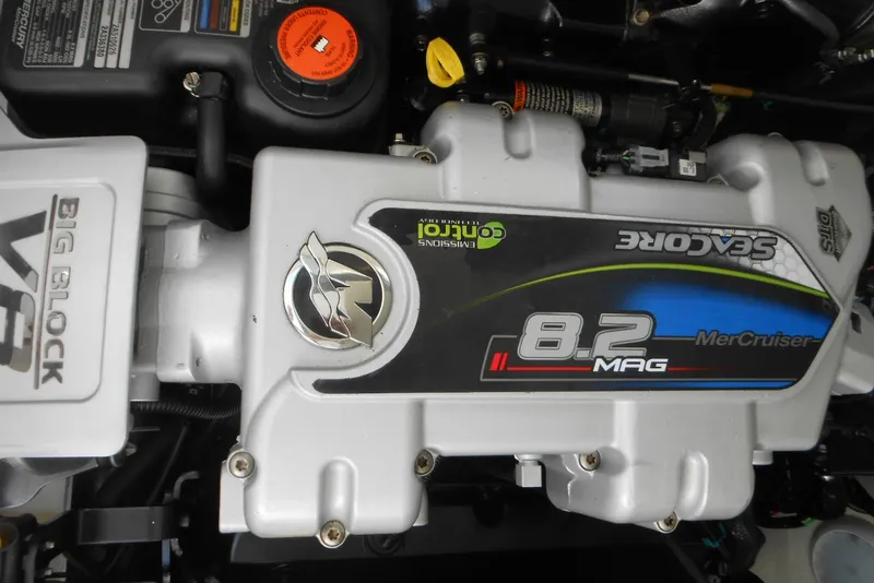 Slide: The Image of MerCruiser 8.2 MAG engine in 2017 Formula 37 PC boat, featuring Big Block V8. - 30