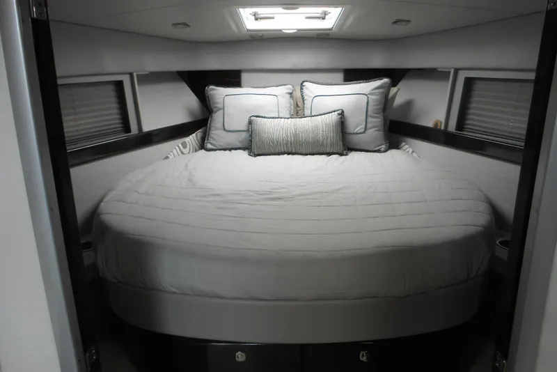 Slide: The Image of Luxurious bedroom interior of 2017 Formula 37 PC yacht with plush bedding. - 42