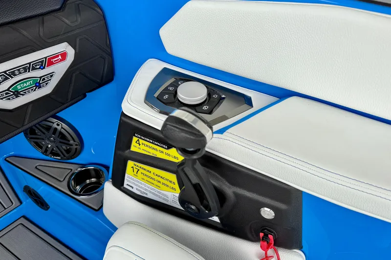 Slide: The Image of 2025 Nautique Super Air Nautique GS24 boat control panel with modern design and features. - 16