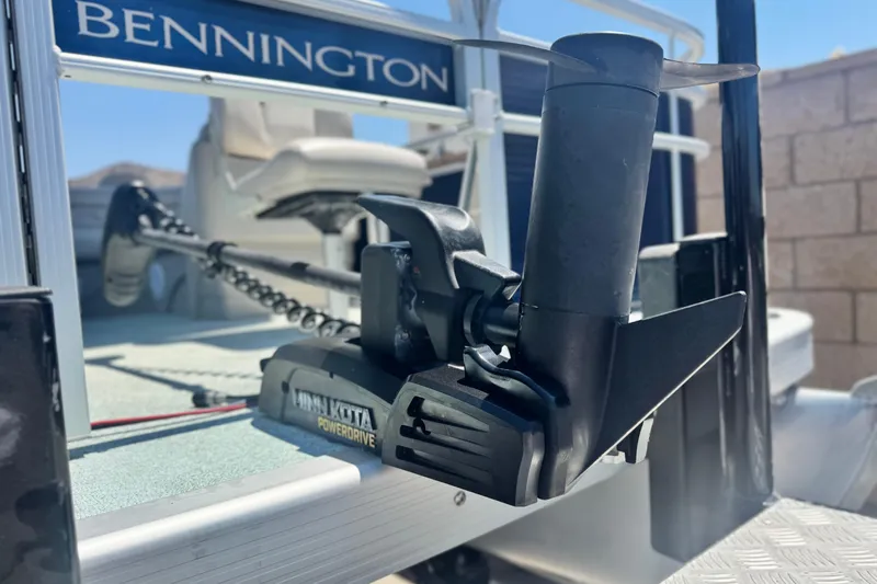 Slide: The Image of 2019 Bennington 188 SV boat with Minn Kota PowerDrive trolling motor. - 8