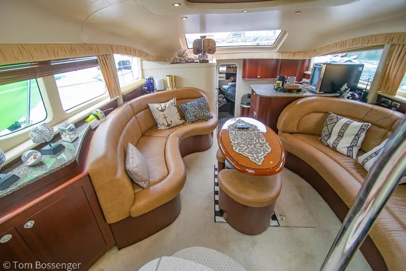 Slide: The Image of Luxurious interior of a 2005 Sea Ray 390 Motor Yacht with elegant seating and decor. - 7