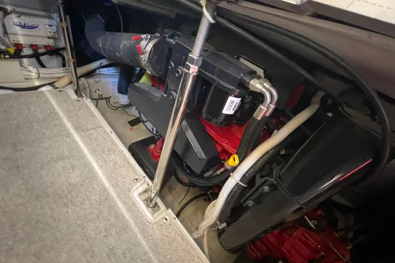 Slide: The Image of Engine compartment of a 2003 Carver 36 Sport Sedan boat. - 35