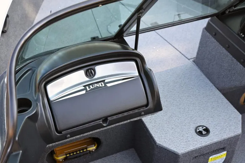 Slide: The Image of Manufacturer Provided Image: 2022 Lund 1675 Adventure Sport boat interior dashboard and seating area. - 21