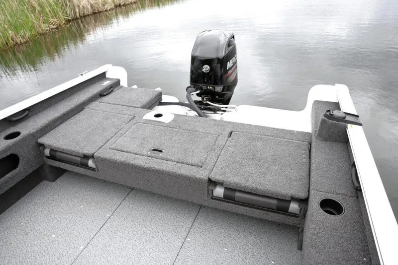 Slide: The Image of Manufacturer Provided Image: 2022 Lund 1675 Adventure Sport boat with Mercury outboard motor on calm water. - 22