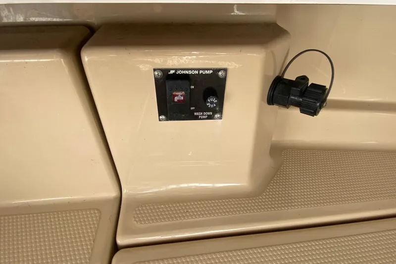 Slide: The Image of Control panel on 2019 Ranger Tugs R-29 S boat with Johnson pump switch. - 83