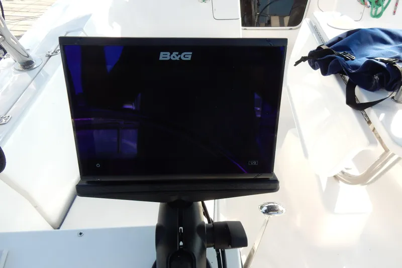 Slide: The Image of B&G navigation display on 2011 Hunter 39 sailboat deck. - 40