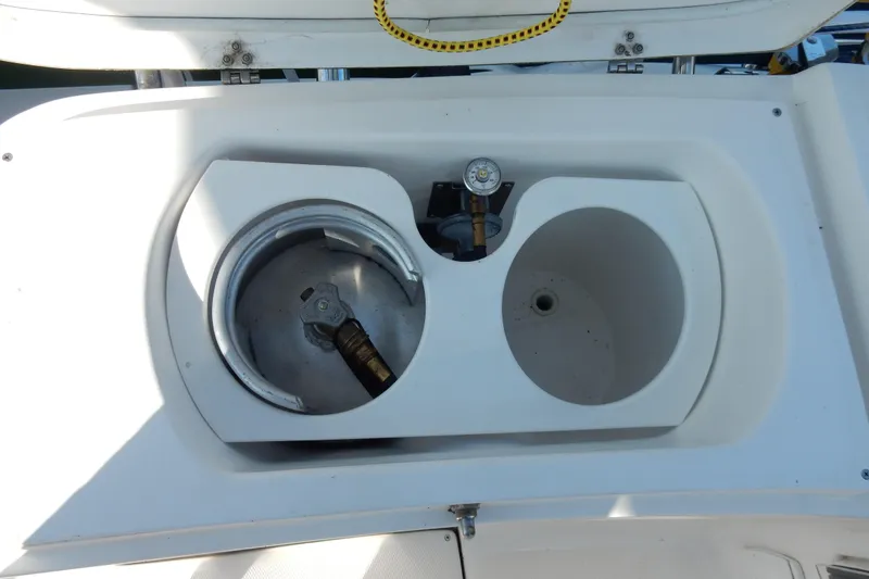 Slide: The Image of Built-in sink and faucet on a 2011 Hunter 39 yacht. - 62