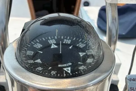 Slide: The Image of Compass on 1984 Catalina 38 sailboat, showing heading direction. - 18