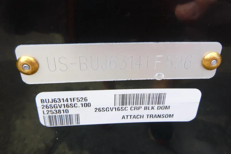 Slide: The Image of Hull identification number on 2026 Tracker Super Guide V-16 SC boat. - 13