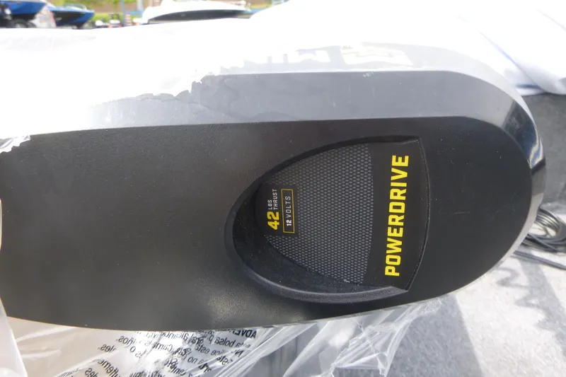 Slide: The Image of PowerDrive motor on 2026 Tracker Super Guide V-16 SC, 42 lbs thrust, 12 volts. - 8