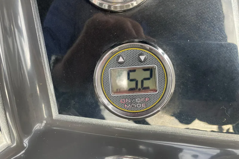 Slide: The Image of Digital display on 2023 Bayliner VR5 boat dashboard showing 5.2 reading. - 4