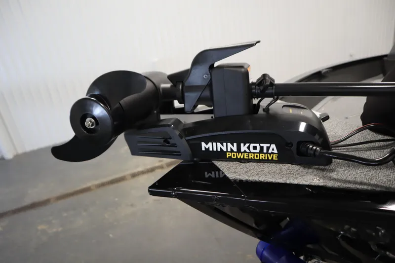Slide: The Image of Minn Kota PowerDrive motor on 2026 Lowe Fishing Machine 1625WT boat. - 12