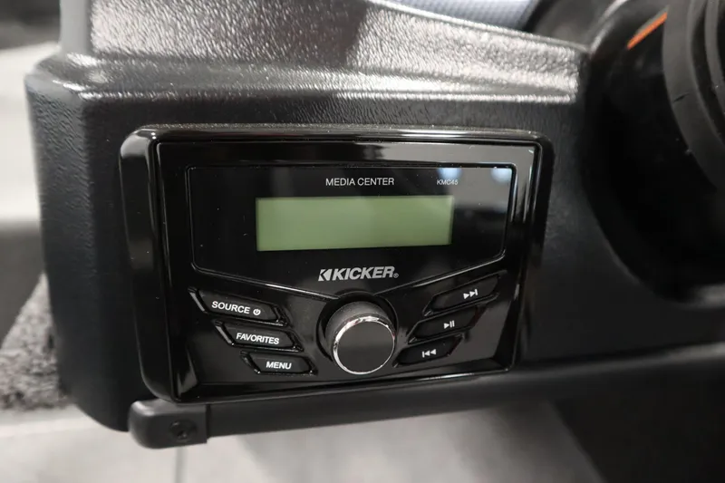 Slide: The Image of Kicker media center in 2026 Lowe Fishing Machine 1675SC boat dashboard. - 26