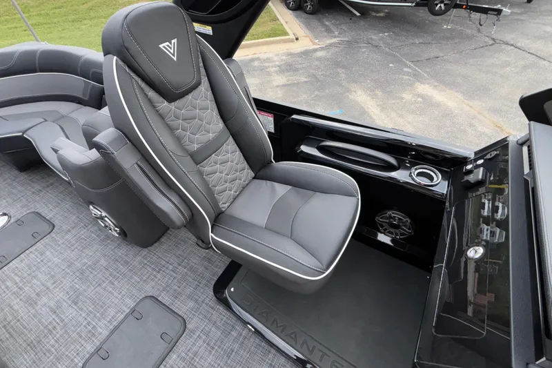 Slide: The Image of Luxurious seating in 2026 Viaggio D28UW A-T boat, featuring sleek design and premium materials. - 23