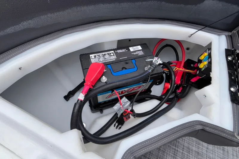 Slide: The Image of Battery compartment of 2026 Viaggio D28UW A-T with wiring and connectors. - 41