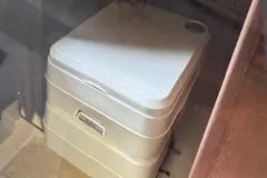 Slide: The Image of Portable toilet inside 1986 O'Day 272 sailboat cabin. - 7