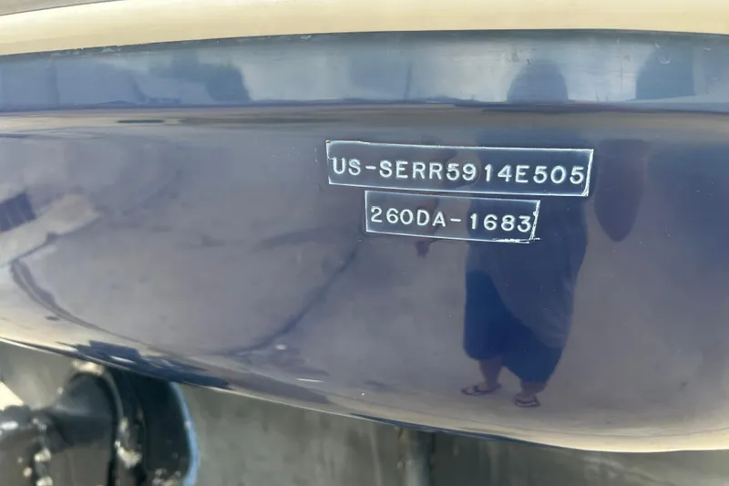 Slide: The Image of 2005 Sea Ray 260 Sundancer boat hull identification number close-up. - 4