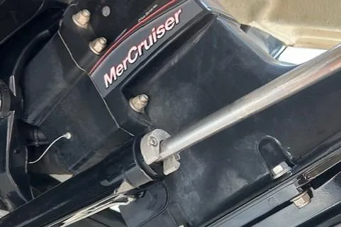 Slide: The Image of Close-up of a 2016 Bayliner 175 Bowrider's MerCruiser engine component. - 15