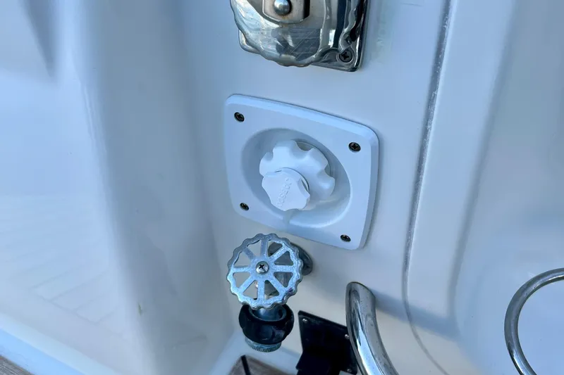 Slide: The Image of Boat water inlet and valve on 2018 Nimbus 365 Coupe. - 39
