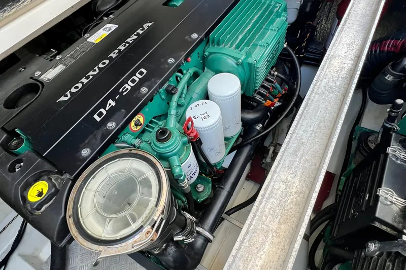 Slide: The Image of Engine compartment of 2018 Nimbus 365 Coupe with Volvo Penta D4-300 engine. - 57