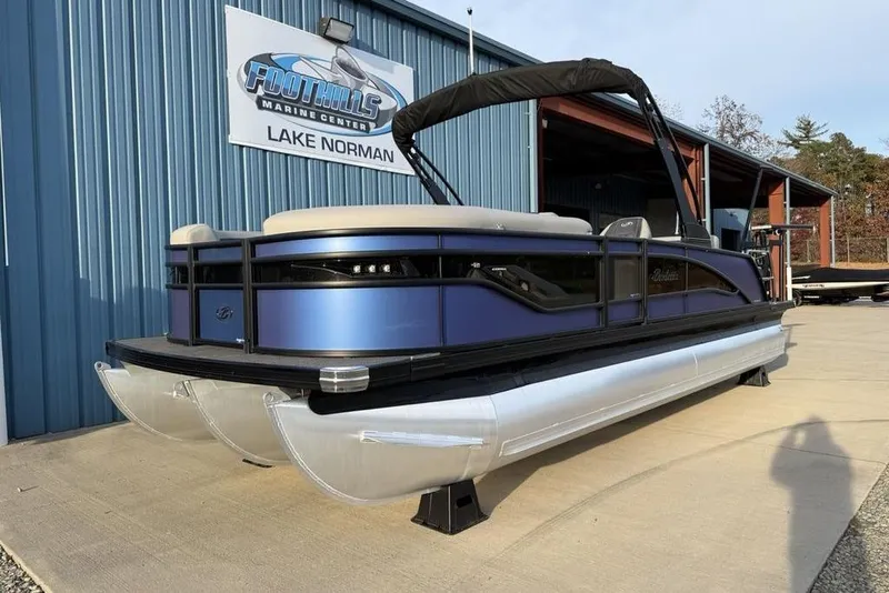 Slide: The Image of 2025 Barletta 23UC pontoon boat at Foothills Marine Center, Lake Norman. - 4