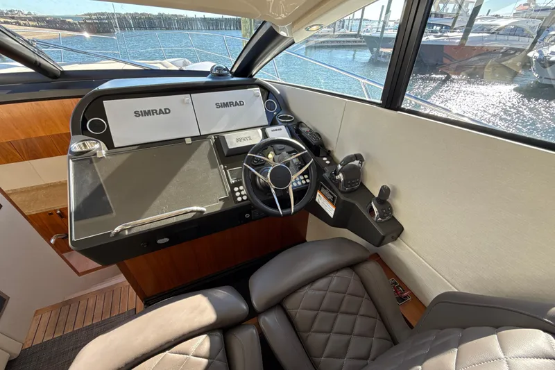 Slide: The Image of Helm of 2016 Sunseeker Predator 57 yacht with Simrad navigation system. - 36
