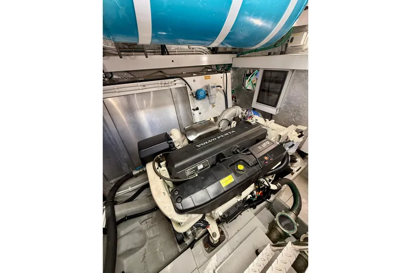 Slide: The Image of Engine room of 2016 Sunseeker Predator 57 yacht with Volvo Penta engine. - 69