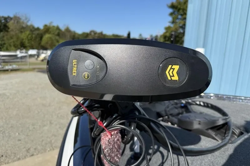 Slide: The Image of Close-up of Skeeter ZXR20 SE 2026 boat's Ultrex trolling motor. - 11