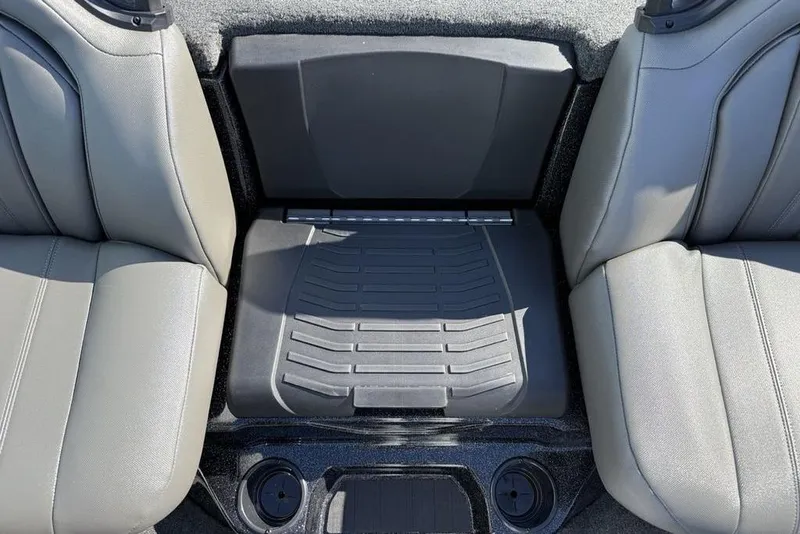 Slide: The Image of Interior seating of 2026 Skeeter ZXR20 SE boat with cup holders and storage. - 22