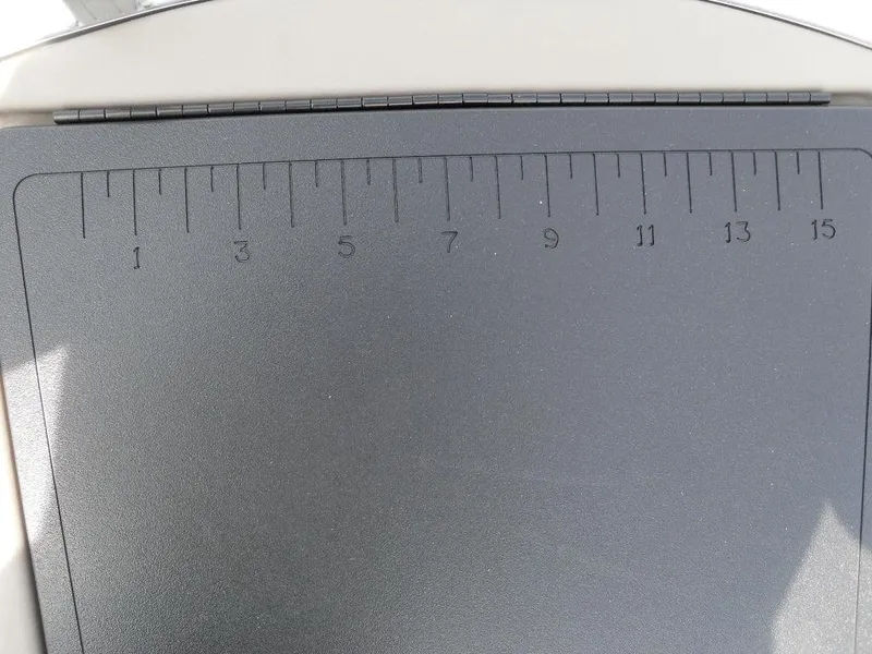 Slide: The Image of Ruler on Sun Tracker Sportfish™ 24 XP3 boat, 2023 model, showing measurements. - 20