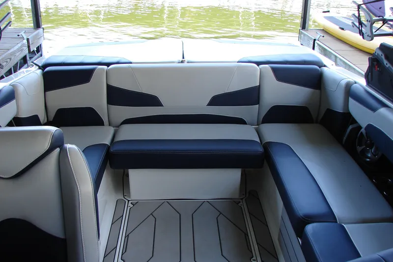 Slide: The Image of 2021 Malibu Wakesetter 22 LSV interior with stylish seating and modern design. - 35