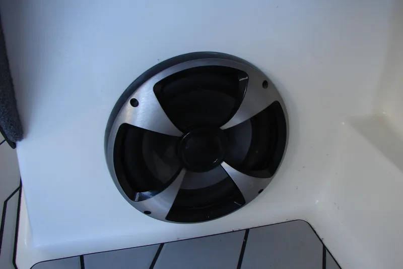 Slide: The Image of 2021 Malibu Wakesetter 22 LSV boat speaker, sleek design, mounted on white surface. - 37