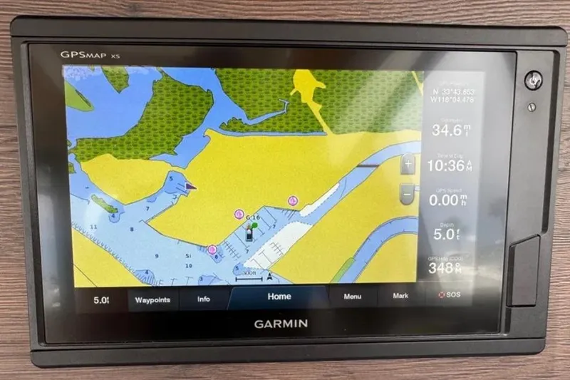 Slide: The Image of Garmin GPSMAP X5 displaying nautical chart on Cutwater C-24 Coupe, 2019 model. - 22