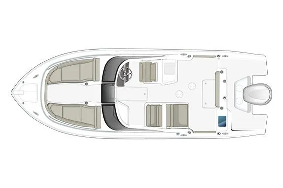 Slide: The Image of Manufacturer Provided Image: Top view of a 2017 Pursuit DC 235 Dual Console boat layout. - 27