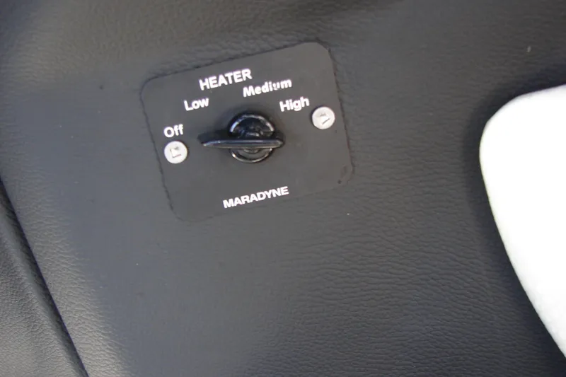 Slide: The Image of Heater control panel in 2019 Centurion Ri257 boat, featuring Maradyne settings. - 31