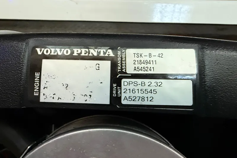 Slide: The Image of Volvo Penta engine label on 2016 Chaparral 290 Signature boat. - 35