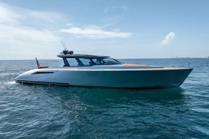 Slide: The Image of 2024 Wajer 55 HT yacht cruising on open sea under clear blue sky. - 10