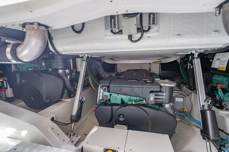 Slide: The Image of Engine room of 2024 Wajer 55 HT yacht, showcasing advanced mechanical components. - 40
